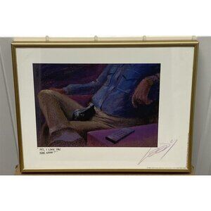 Leedy Signed Dog Print Yes I Love You 9" x 12"